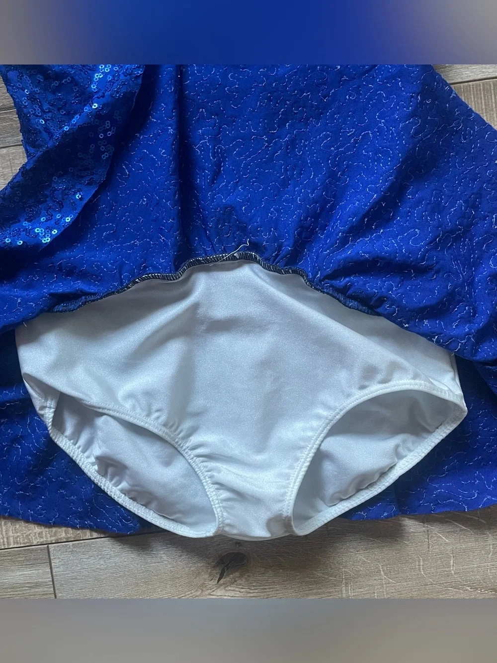 Revolution Dancewear Royal Blue Sequin Dance Costume Lyrical Jazz Girl’s Medium